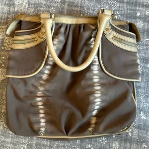 Stella McCartney shoulder bag gray and white tie dye